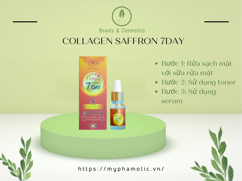3 bước sử dụng Collagen Saffron 7Day 