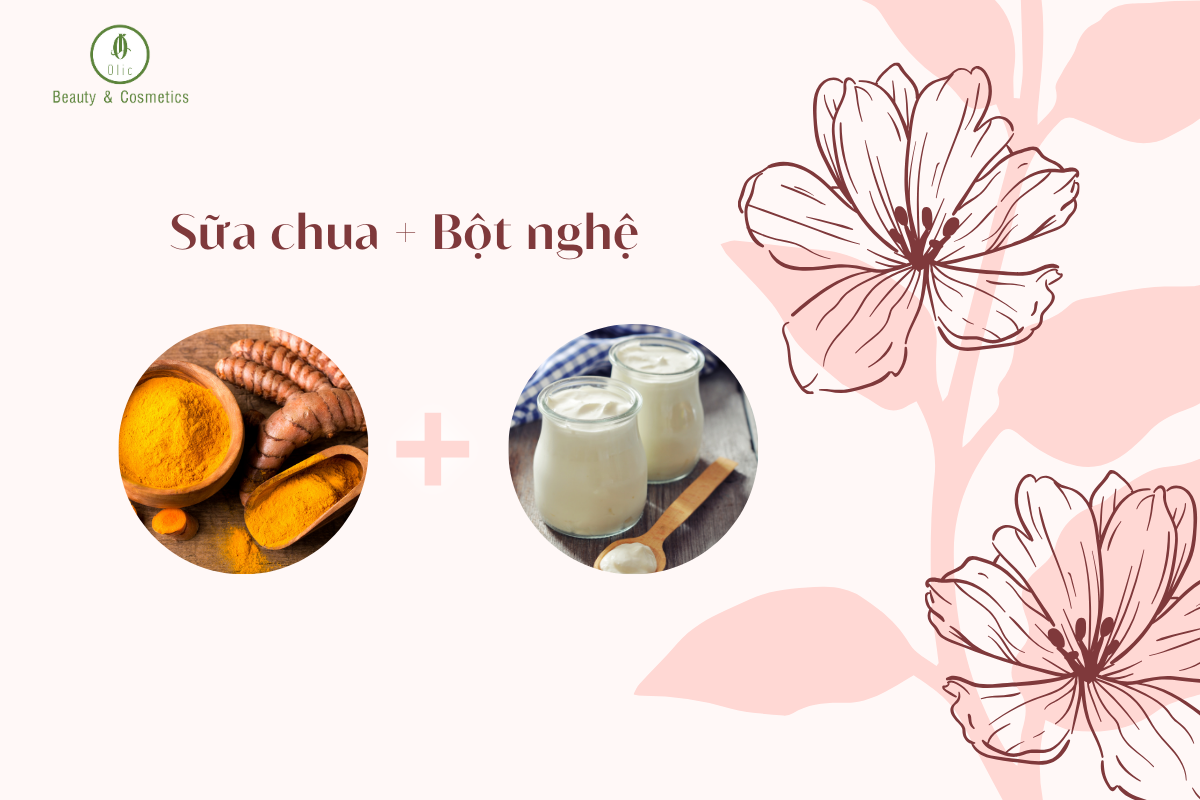 Kết hợp sữa chua và bột nghệ